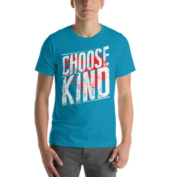 Choose Kind Anti-Bullying Teacher Shirt with a Heart Background-Faculty Loungers