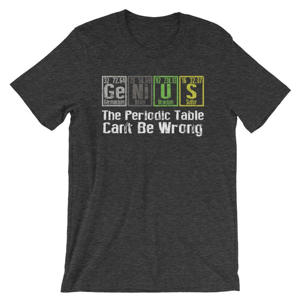 Funny Genius Periodic Table Shirt-Faculty Loungers