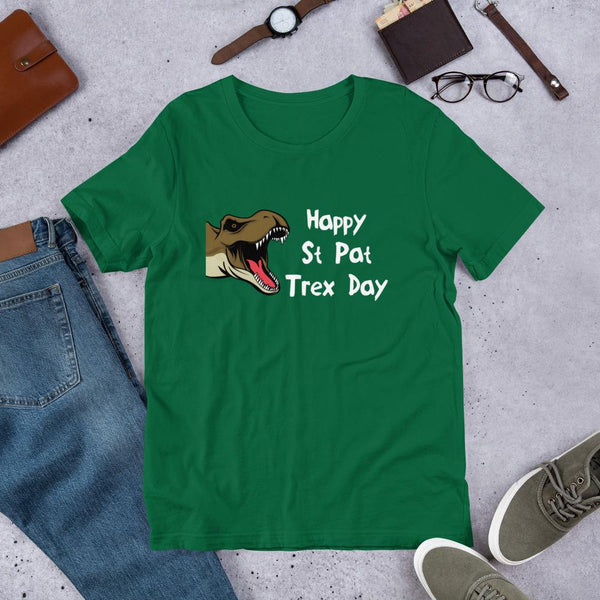 Happy St Pat Trex Day Shirt - (St Patrick's Day)-Faculty Loungers