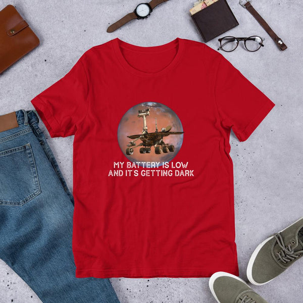 Mars Opportunity Shirt - My Battery is Low & Its Getting Dark-Faculty Loungers