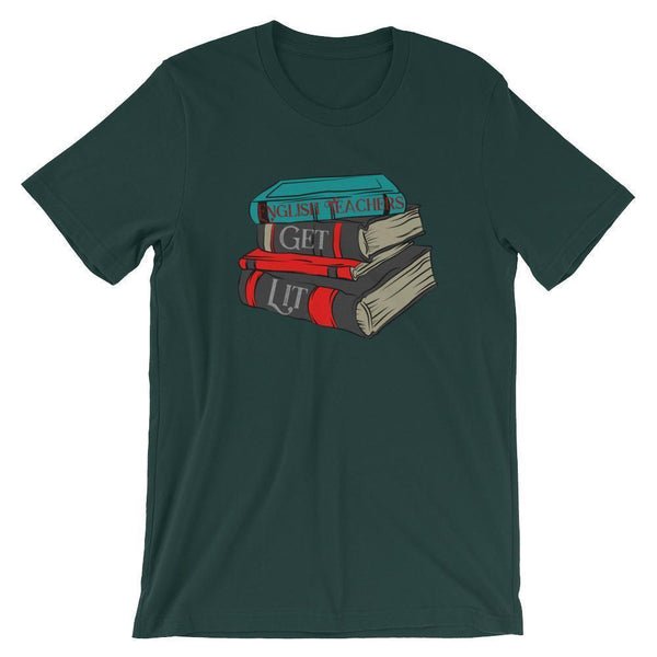 Punny English Teachers Get Lit Shirt-Tee Shirt-Faculty Loungers Gifts for Teachers