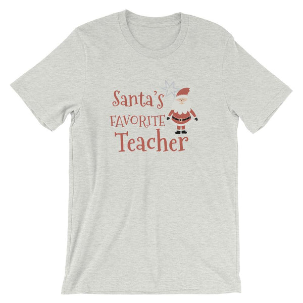 Santa’s Favorite Teacher – Cute Teachers Christmas Shirt-Faculty Loungers