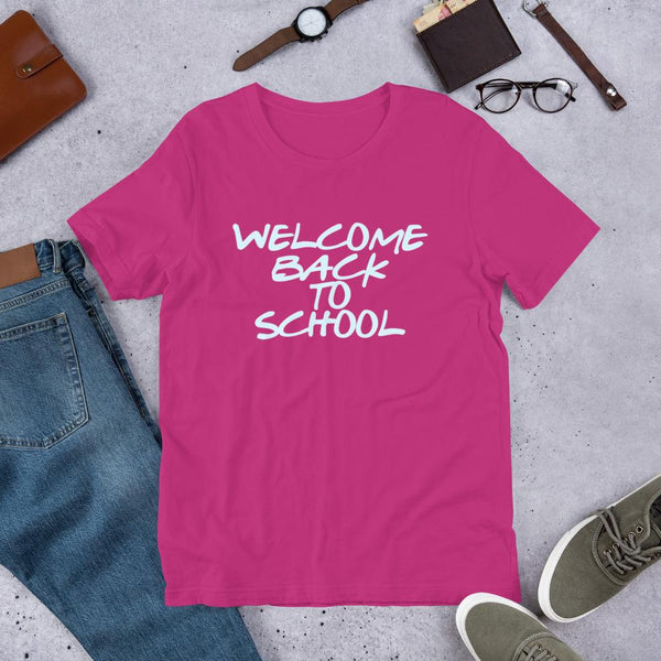 Welcome Back to School Minimalist Text Shirt for Teachers-Faculty Loungers