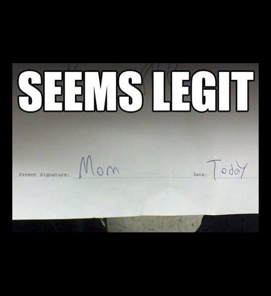 Teacher Meme - Fake Signature from Parents