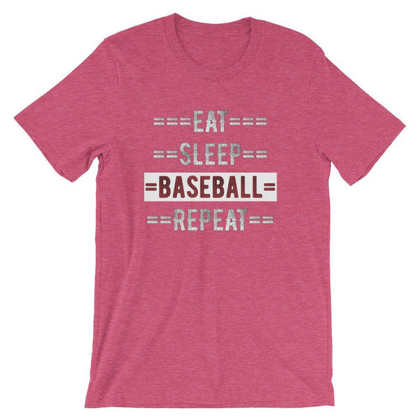 Baseball Coach Short-Sleeve Gift T-Shirt - Eat Sleep Baseball Repeat-Faculty Loungers