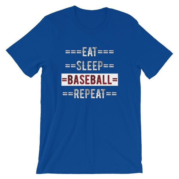 Baseball Coach Short-Sleeve Gift T-Shirt - Eat Sleep Baseball Repeat-Faculty Loungers