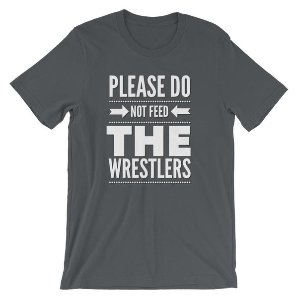 Do Not Feed the Wrestlers, Wrestling Coach T-Shirt, Short-Sleeve Unisex T-Shirt-Faculty Loungers