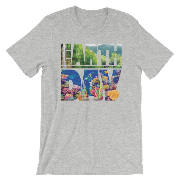 Earth Day T-shirt - Land and Sea Lettering-Faculty Loungers