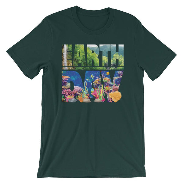 Earth Day T-shirt - Land and Sea Lettering-Faculty Loungers
