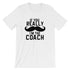 Funny Coach Tee Shirt - If you mustache, I'm the coach-Faculty Loungers