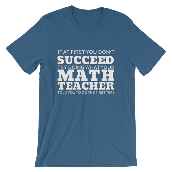 Funny Math Teacher Tee Shirt, Short-Sleeve Unisex T-Shirt-Faculty Loungers