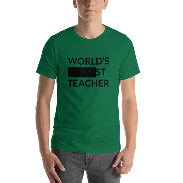 Funny World's Best Teacher Shirt or World's Okayest Teacher?-Faculty Loungers
