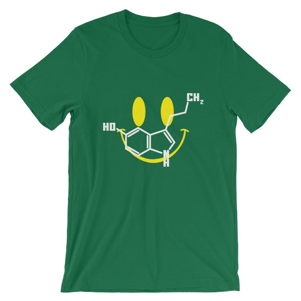 Happy Serotonin Molecule Shirt with Smile Emoji-Faculty Loungers
