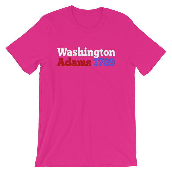 Historical Election Shirt for Teachers, George Washington & John Adams 1789-Faculty Loungers