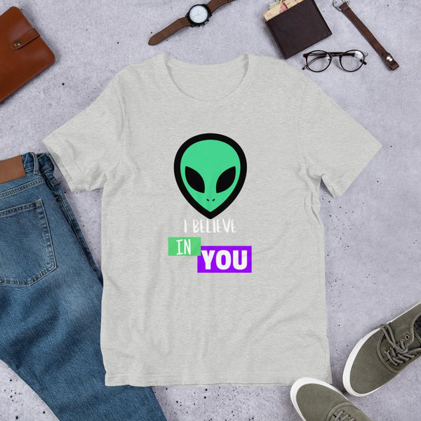 I Believe in You - Inspiring Alien T shirt-Faculty Loungers