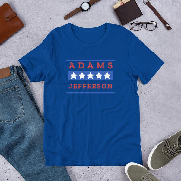 John Adams Shirt | Adams Jefferson History Buff Tee-Faculty Loungers
