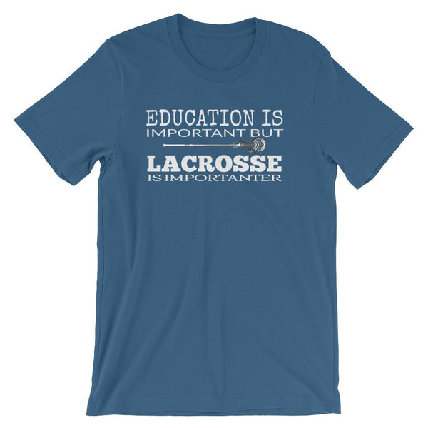 Lacrosse Coach Short-Sleeve Gift T-Shirt - Education vs LAX-Faculty Loungers