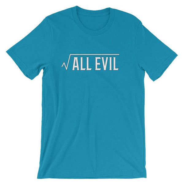 Math Teacher Root of All Evil Short-Sleeve Unisex T-Shirt-Faculty Loungers
