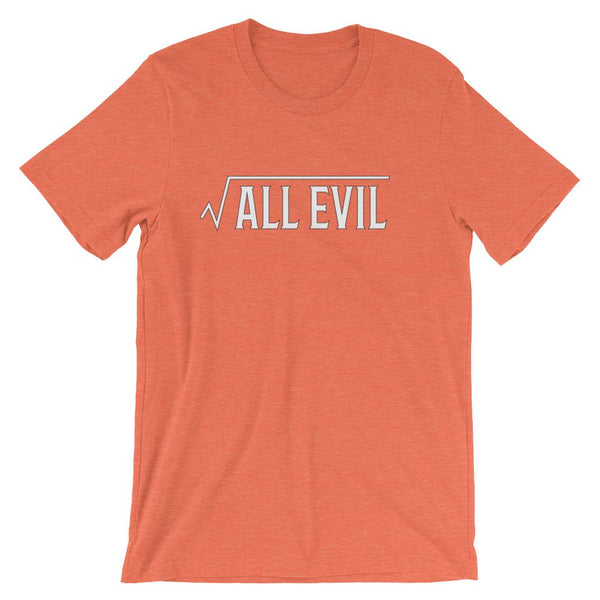 Math Teacher Root of All Evil Short-Sleeve Unisex T-Shirt-Faculty Loungers