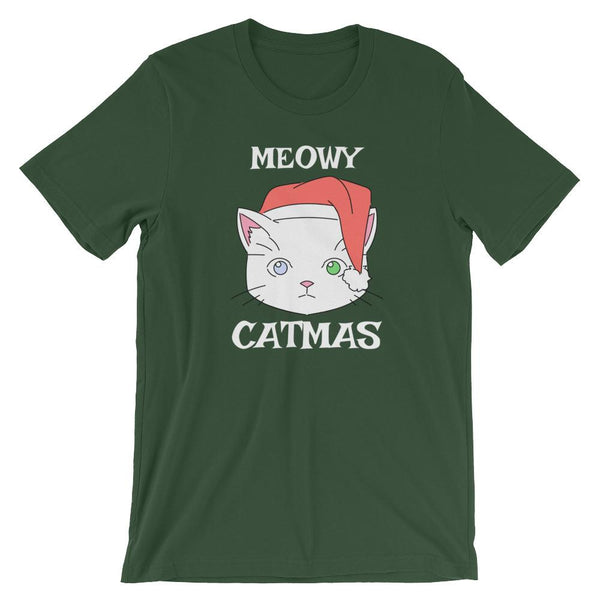 Meowy Catmas Cute Christmas Cat Shirt-Faculty Loungers