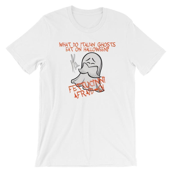Punny Halloween Shirt - Italian Ghosts Joke-Tee Shirt-Faculty Loungers Gifts for Teachers