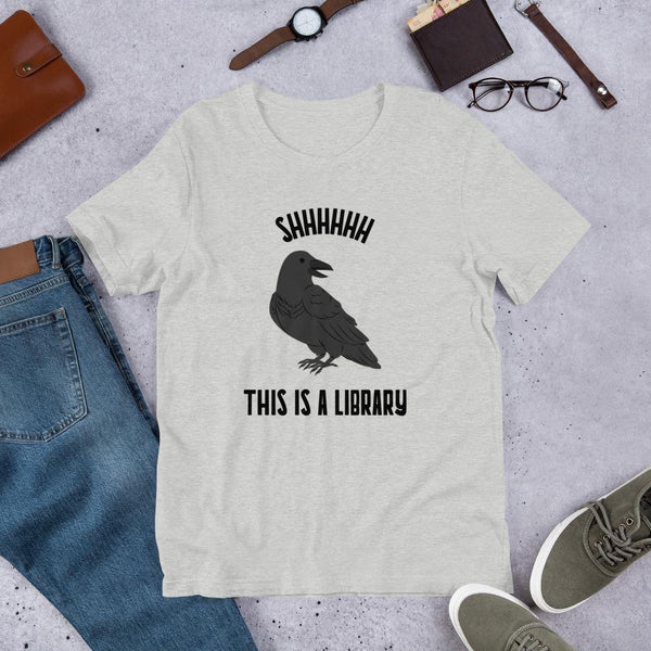 Shhhhh This is a Library - Tshirt (Unisex)-Faculty Loungers