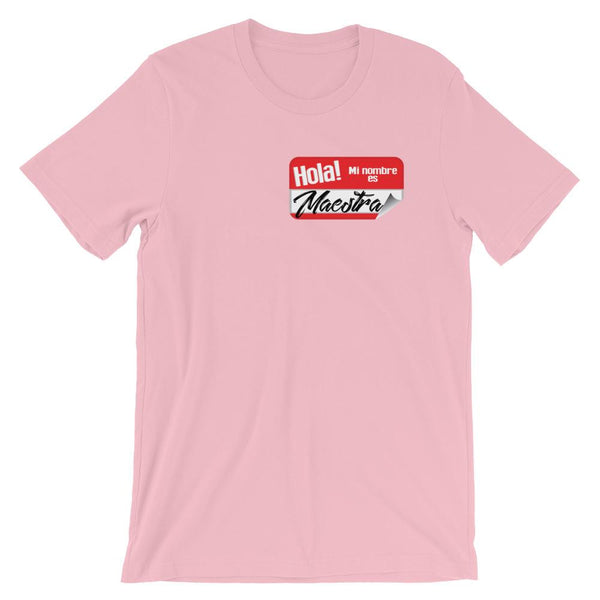 Spanish Teacher Shirt with Maestra Name Tag-Faculty Loungers