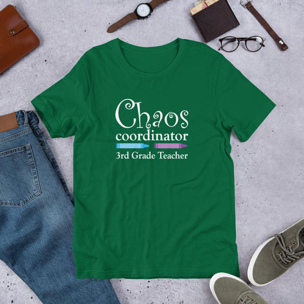 Third Grade Teacher Shirt - Chaos Coordinator-Tee Shirt-Faculty Loungers Gifts for Teachers