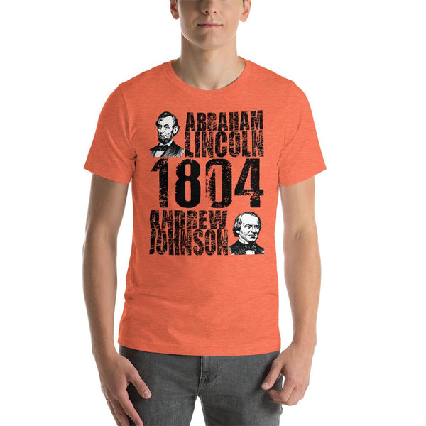 Vintage Style Historical Election Shirt - Lincoln and Johnson-Faculty Loungers