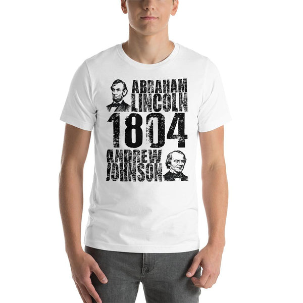 Vintage Style Historical Election Shirt - Lincoln and Johnson-Faculty Loungers