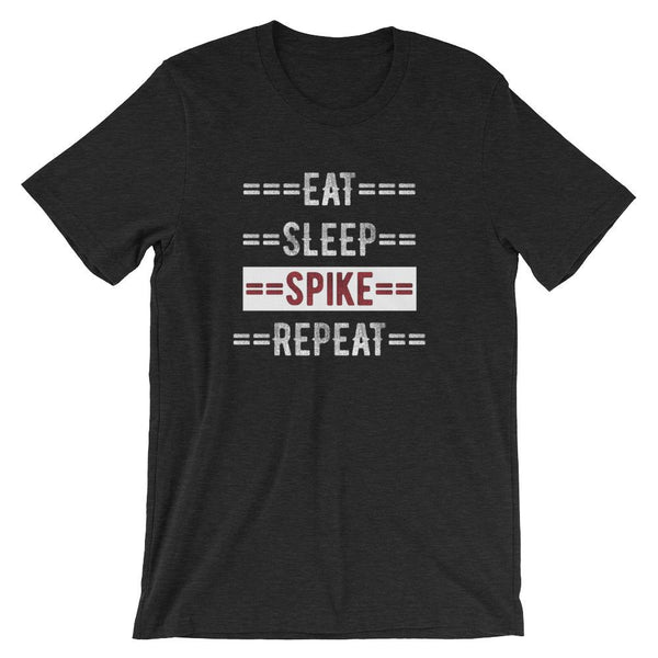 Volleyball Coach Short-Sleeve Gift T-Shirt - Eat Sleep Spike Repeat-Faculty Loungers