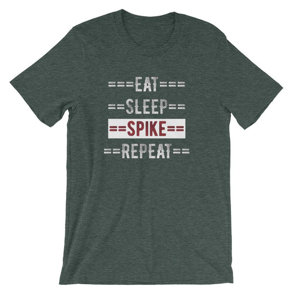 Volleyball Coach Short-Sleeve Gift T-Shirt - Eat Sleep Spike Repeat-Faculty Loungers